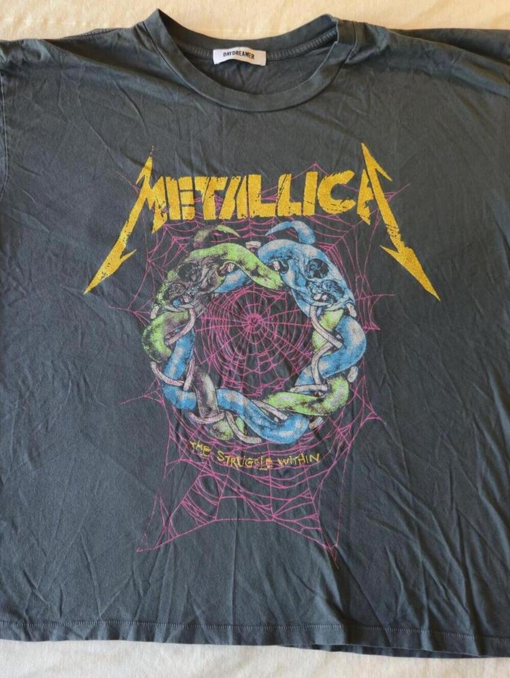 Metallica The Struggle Within MADE IN USA DAYDREAMER Grey T-Shirt Mens Medium